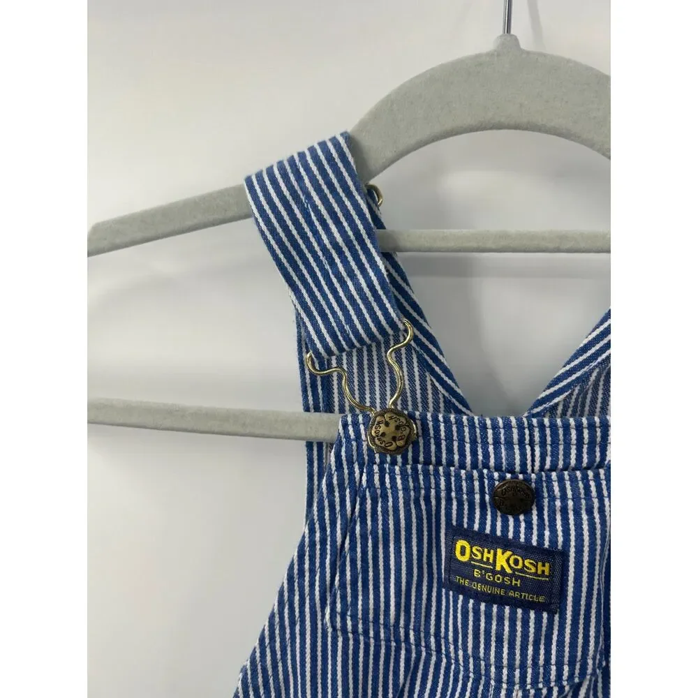 Vintage USA OshKosh B'gosh Overalls Vestbak 4T Bibs Pinstripe Railroad usa made